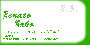 renato mako business card
