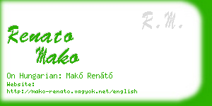 renato mako business card